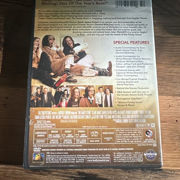 The Family Stone DVD Tested Working Rachel McAdams Rated Pg-13 - Picture 2 of 6